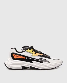 Balmain Sneakers combinate Run-Row bianche con logo DM1VI355LWBO