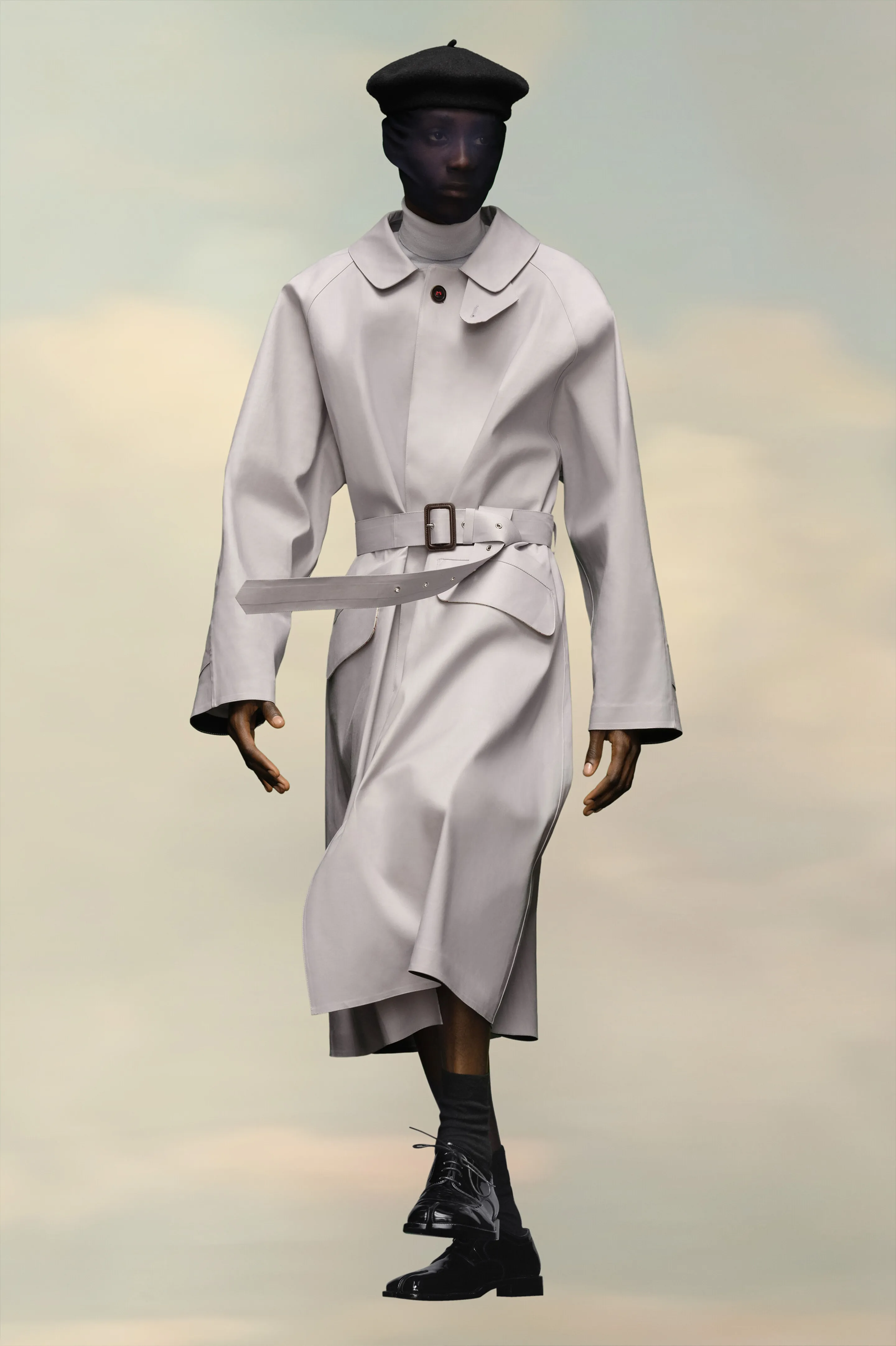 Cappotto con cintura