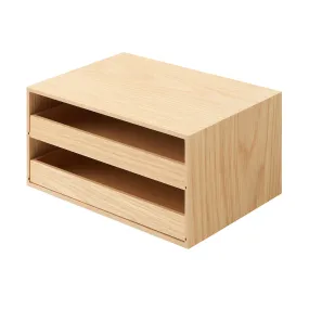 Cassettiera in legno con 2 cassetti