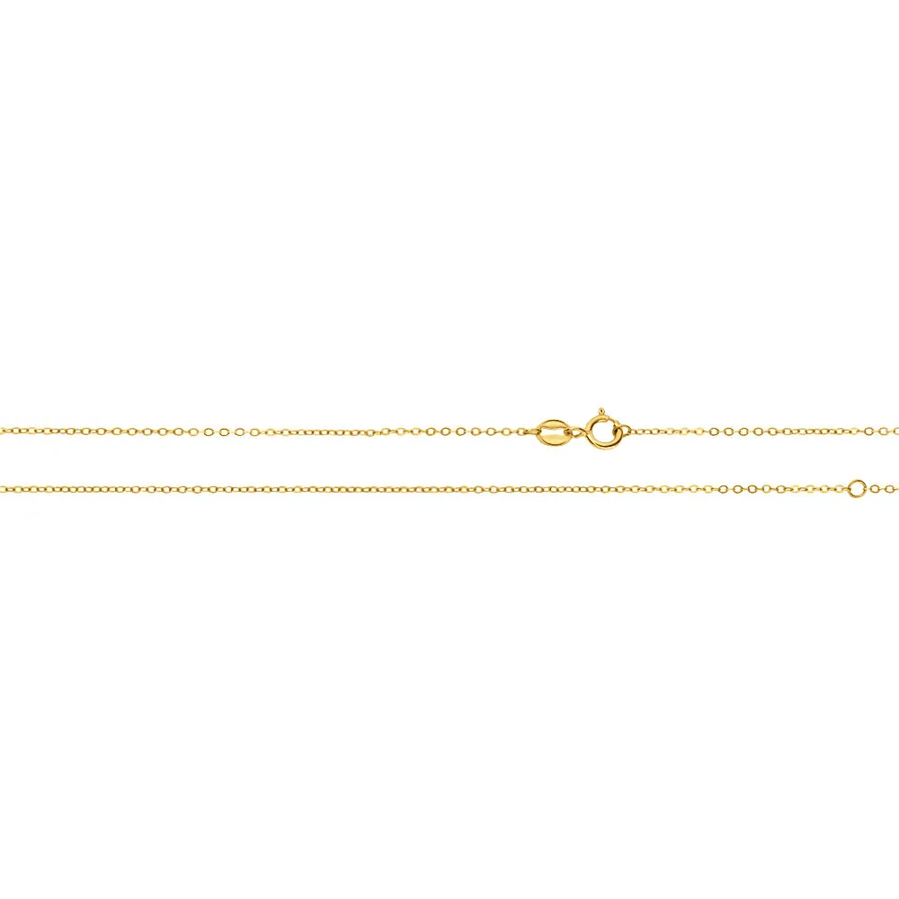 Collana Doppio Cuore Beverly Oro Bicolore 375/1000 Maglia Rolo 40 + 2 cm 1401570