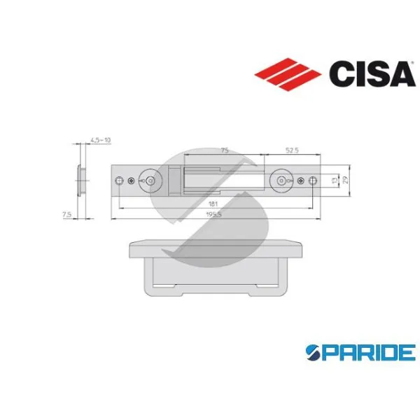 CONTROPIASTRA IN METALLO 06465 74 0 NERA CISA
