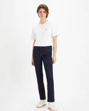 High Waisted Slim Cut 712 Blue Jeans