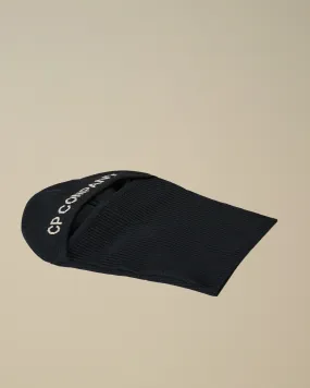Kids Wool Knit Logo Balaclava