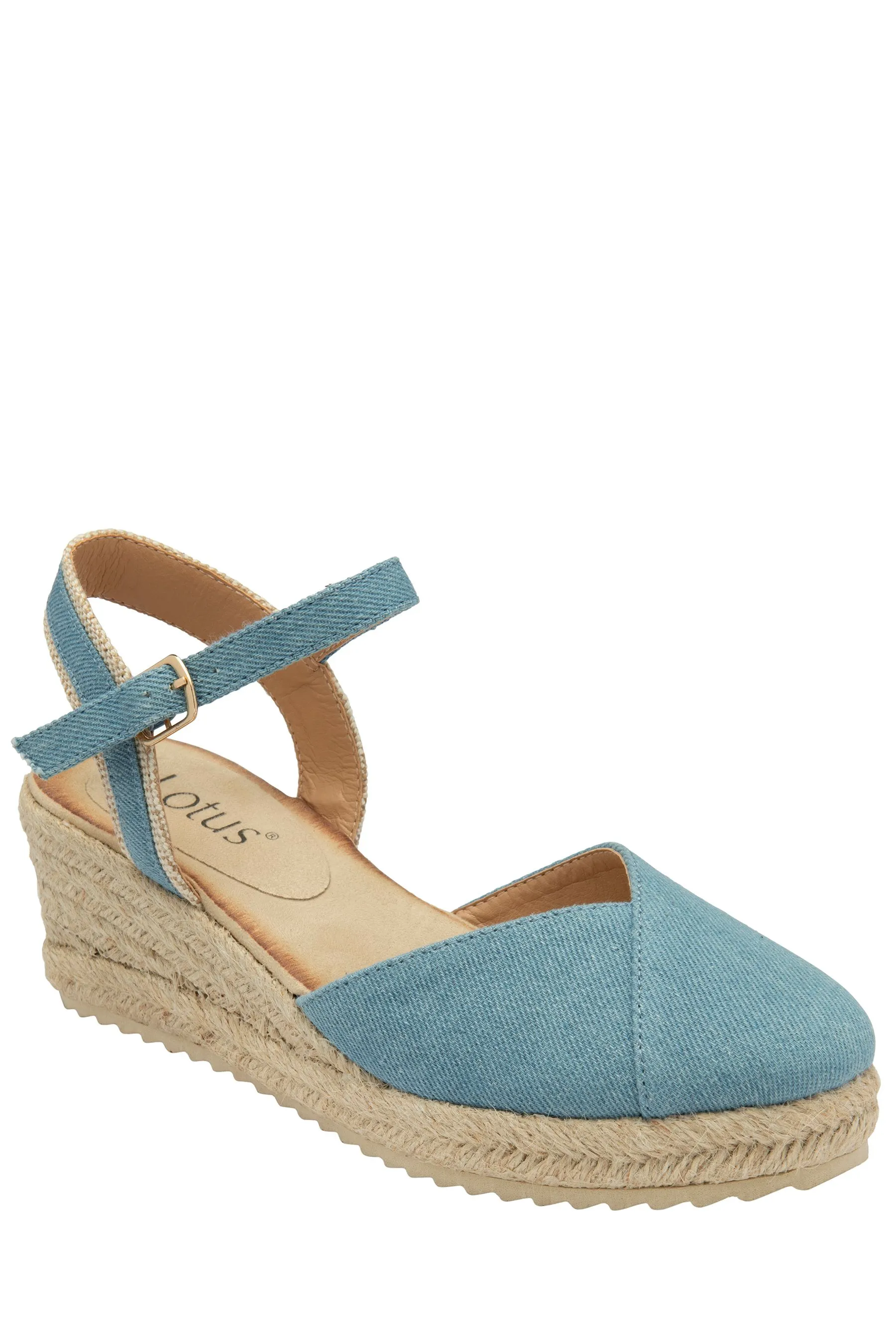 Lotus - Scarpe stile espadrillas con zeppa