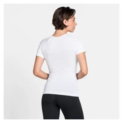 Women's White Odlo Performance Light Short Sleeve Top