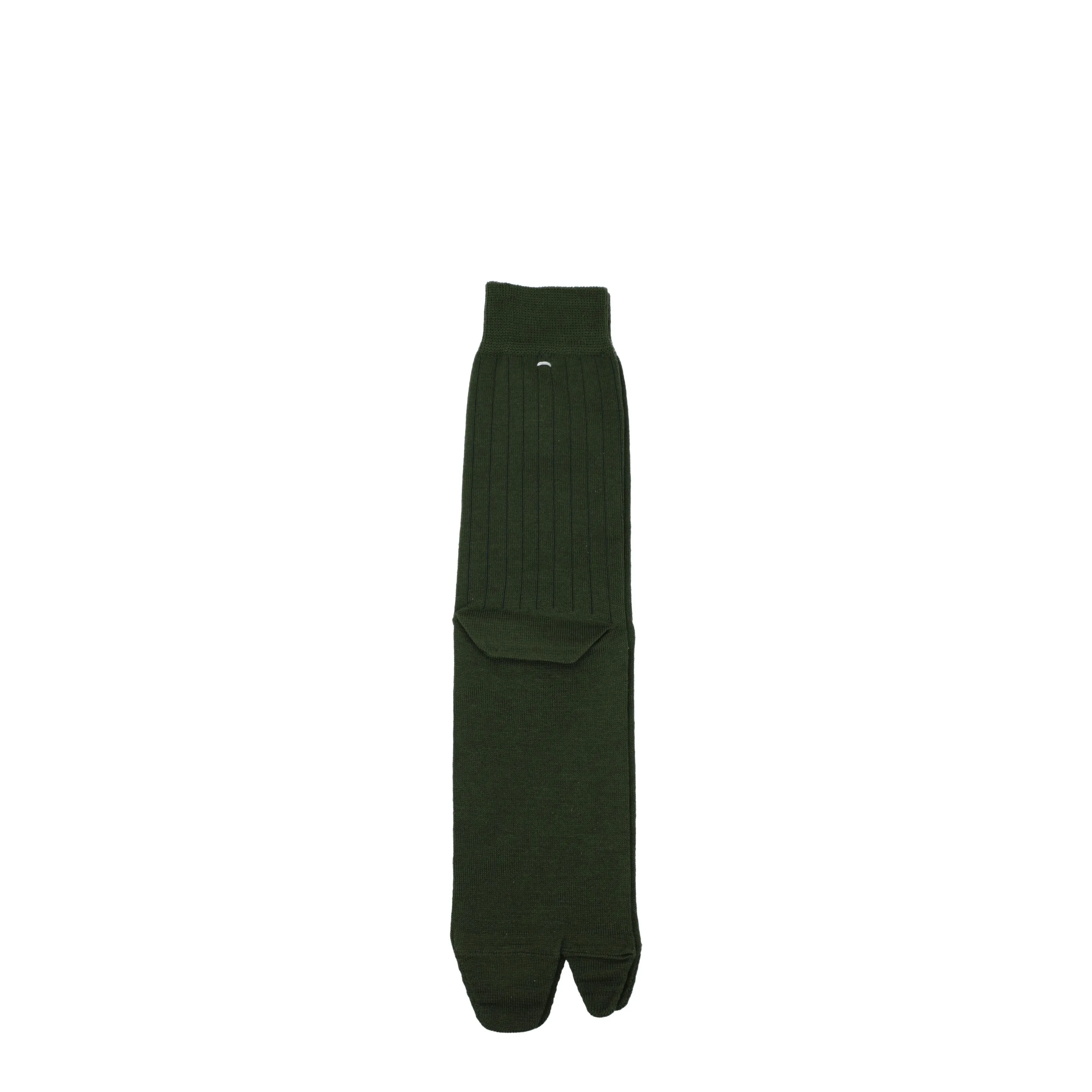 Maison Margiela Calze e Calzini Uomo Cotone Verde/Oliva