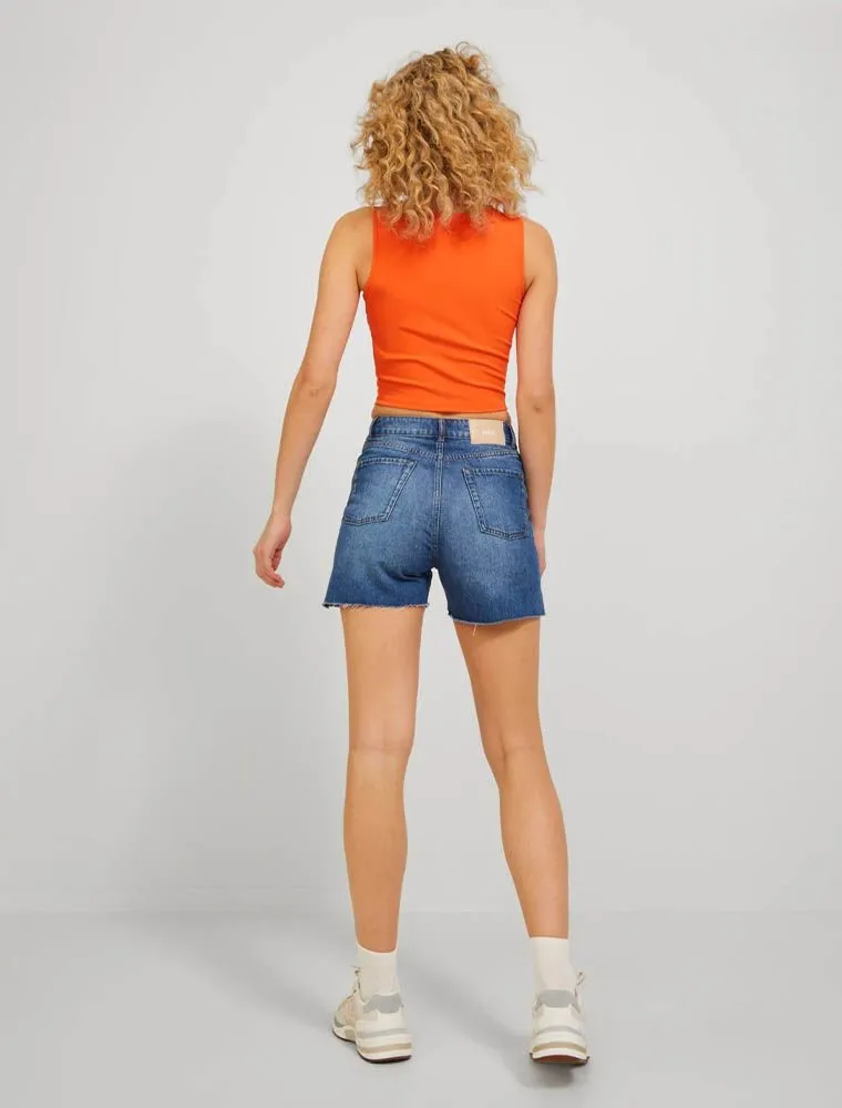 Medium Blue Denim Bermuda Shorts