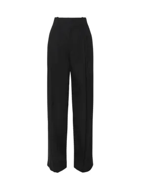 PANTALONI IN LANA GRAIN DE POUDRE COMPATTA