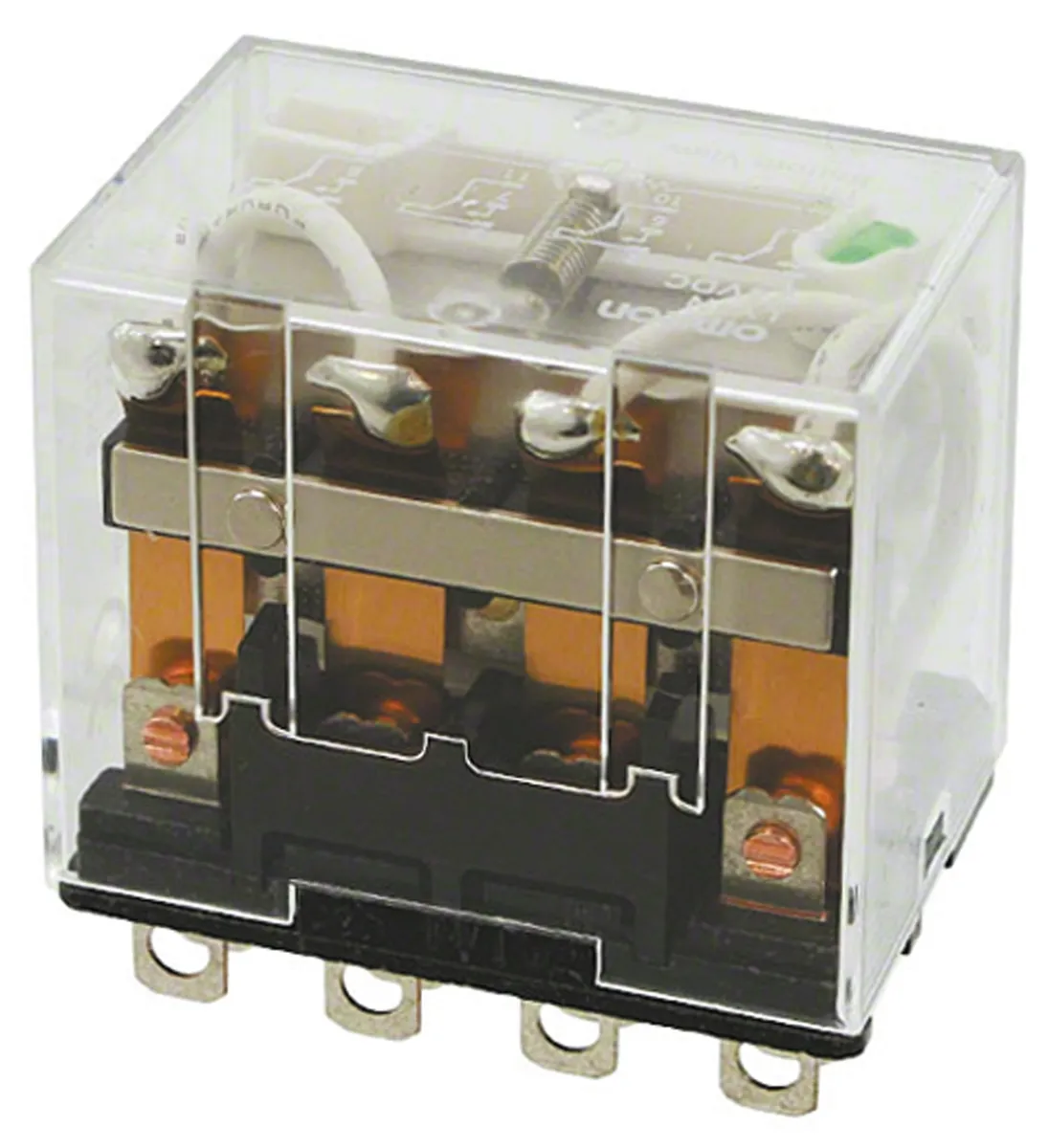 Relè di potenza Omron serie LY4, 4PDT, bobina 120V ca, A innesto