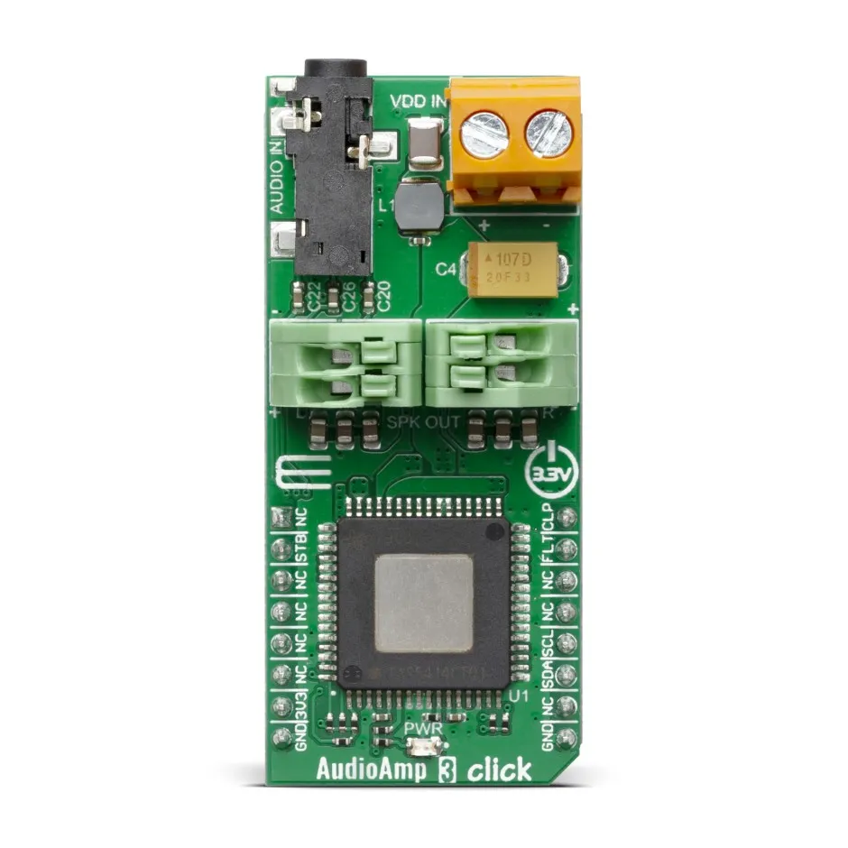 Scheda di sviluppo MikroElektronika AudioAmp 3 Click, Amplificatore audio